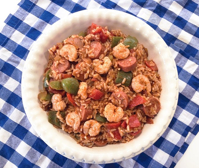 #4 Jambalaya with shrimp & beef sausage