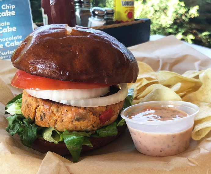 #2 Salmon Burger Sandwich