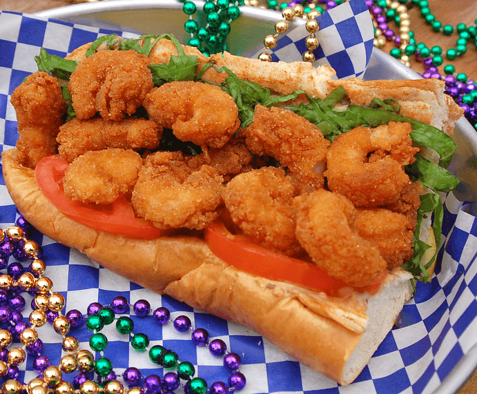#2 Fried Shrimp Po Boy